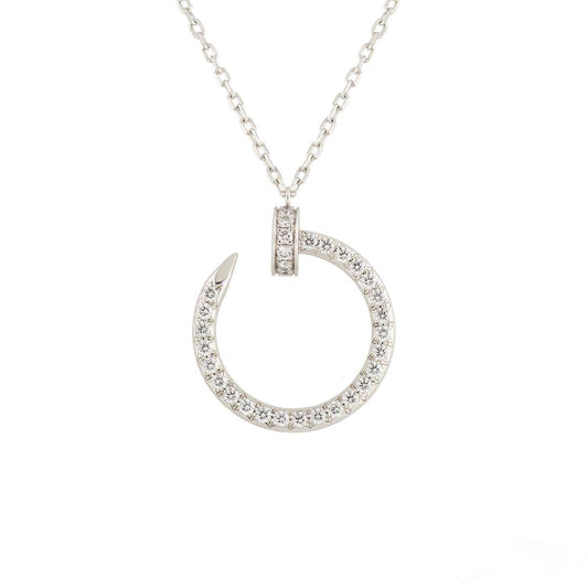 [AURORA]JUSTE NECKLACE SILVER DIAMONDS