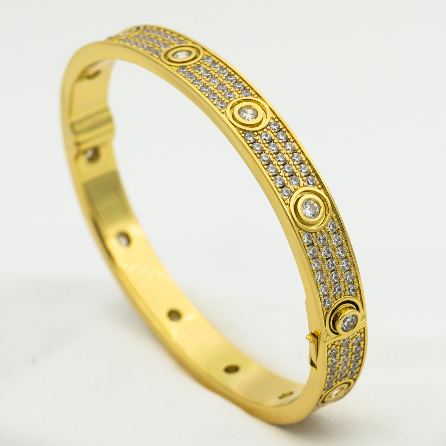 [AURORA]LOVE BRACELET 6.1MM DIAMOND-PAVED 10 BIG DIAMONDS
