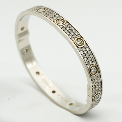 [AURORA]LOVE BRACELET 6.1MM DIAMOND-PAVED 10 BIG DIAMONDS