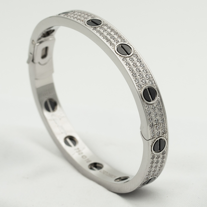[AURORA]LOVE BRACELET 6.1MM DIAMOND-PAVED CERAMIC