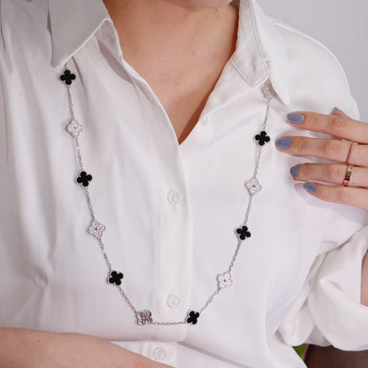 [AURORA]CLOVER 20 MOTIFS ONYX DIAMOND SILVER