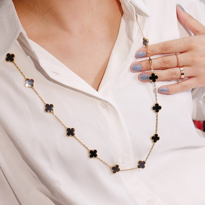 [AURORA]CLOVER 20 MOTIFS ONYX ROSE GOLD