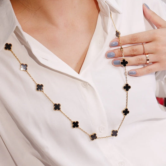 [AURORA]CLOVER 20 MOTIFS ONYX ROSE GOLD