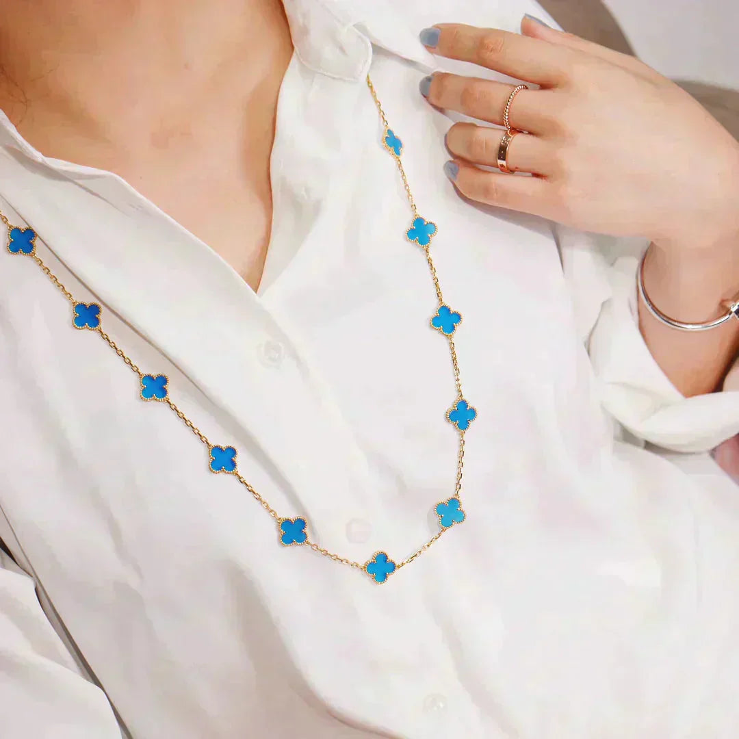 [AURORA]CLOVER 20 MOTIFS TURQUOISE GOLD