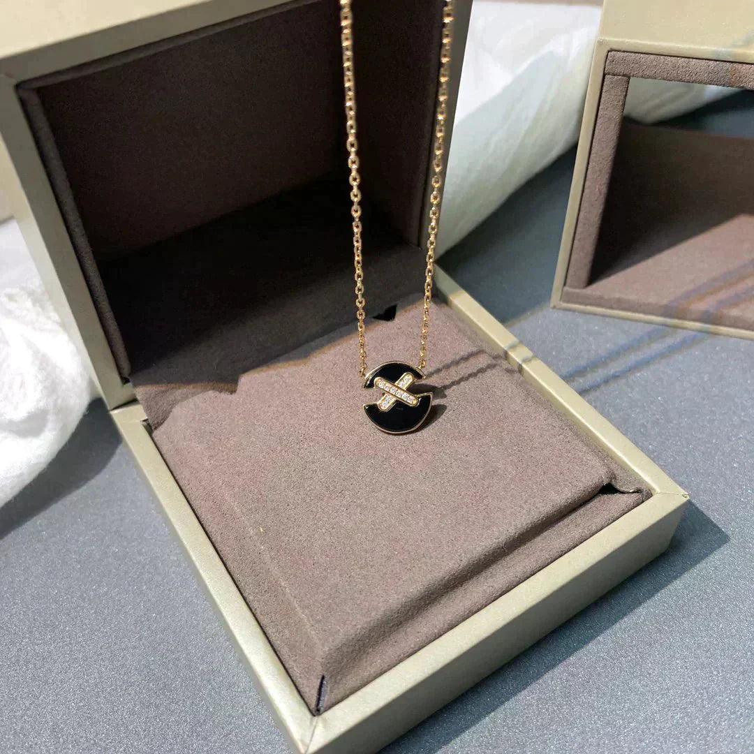 [AURORA]JEUX DE ROSE GOLD DIAMOND NECKLACE