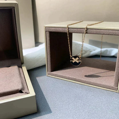 [AURORA]JEUX DE ROSE GOLD DIAMOND NECKLACE