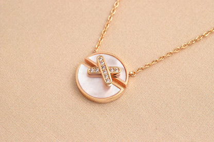 [AURORA]JEUX DE ROSE GOLD DIAMOND NECKLACE