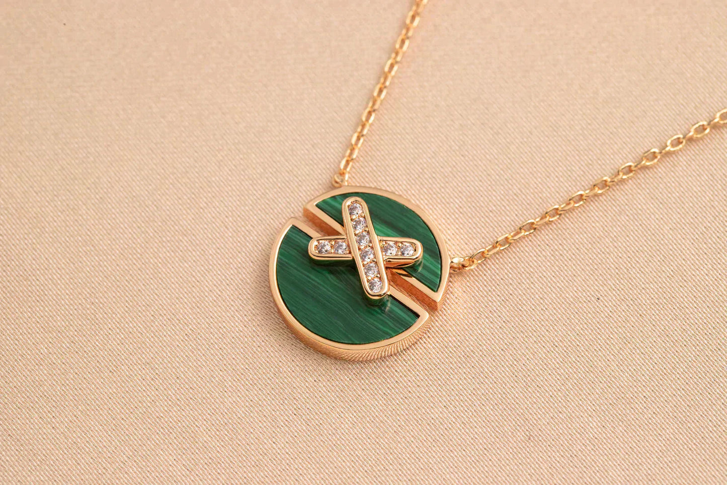 [AURORA]JEUX DE ROSE GOLD DIAMOND NECKLACE