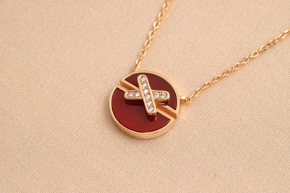 [AURORA]JEUX DE ROSE GOLD DIAMOND NECKLACE