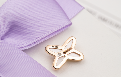 [AURORA]JEUX DE WHITE MOP ROSE GOLD DIAMOND EARRINGS