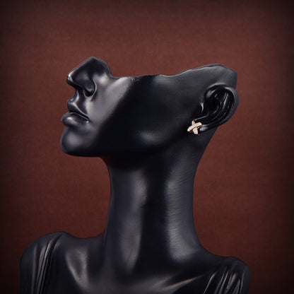 [AURORA]JEUX DE GOLD DIAMOND EARRINGS