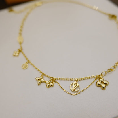 [AURORA]BLOOMING SUPPLE NECKLACE BRASS