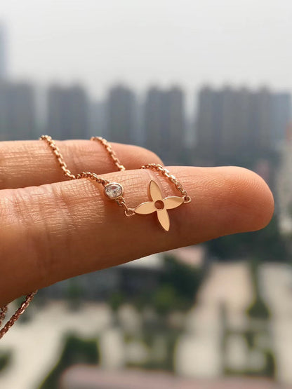 [AURORA]BLOSSOM PENDANT PINK GOLD AND DIAMOND