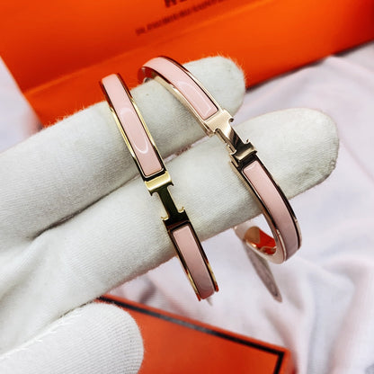 [AURORA]CLASSIC HM CLIC  PINK 8MM ENAMEL BRACELET