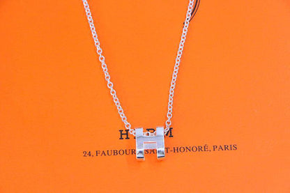 [AURORA]HM NECKLACE H LETTER OVAL SERIES
