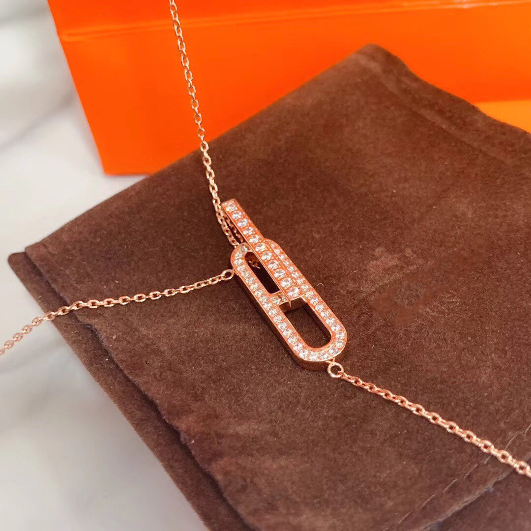 [AURORA]HM NECKLACE PLATINUM ROSE GOLD DIAMOND
