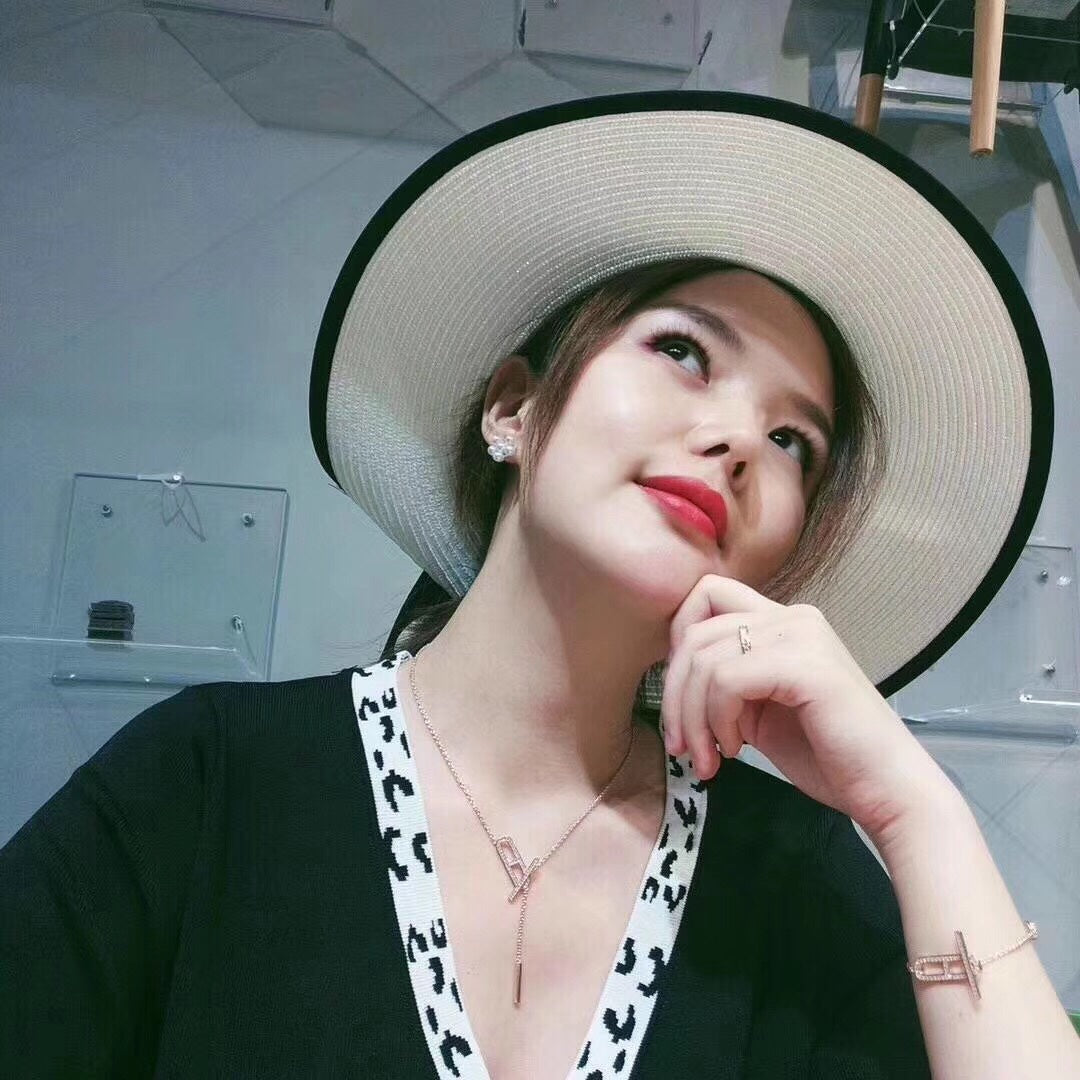 [AURORA]HM NECKLACE PLATINUM ROSE GOLD DIAMOND