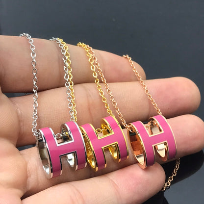 [AURORA]H NECKLACE PINK