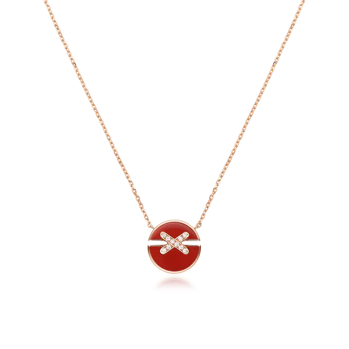[AURORA]JEUX DE ROSE GOLD DIAMOND NECKLACE