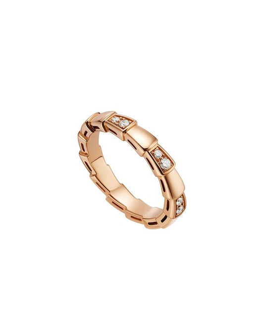 [AURORA]SERPENTI RING PINK GOLD  3MM