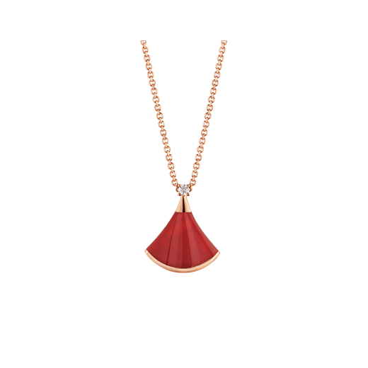 [AURORA]DREAM NECKLACE CARNELIAN 1 DIAMOND