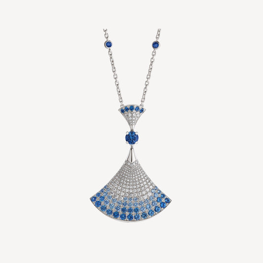 [AURORA]DREAM NECKLACE AGATE SILVER DIAMOND