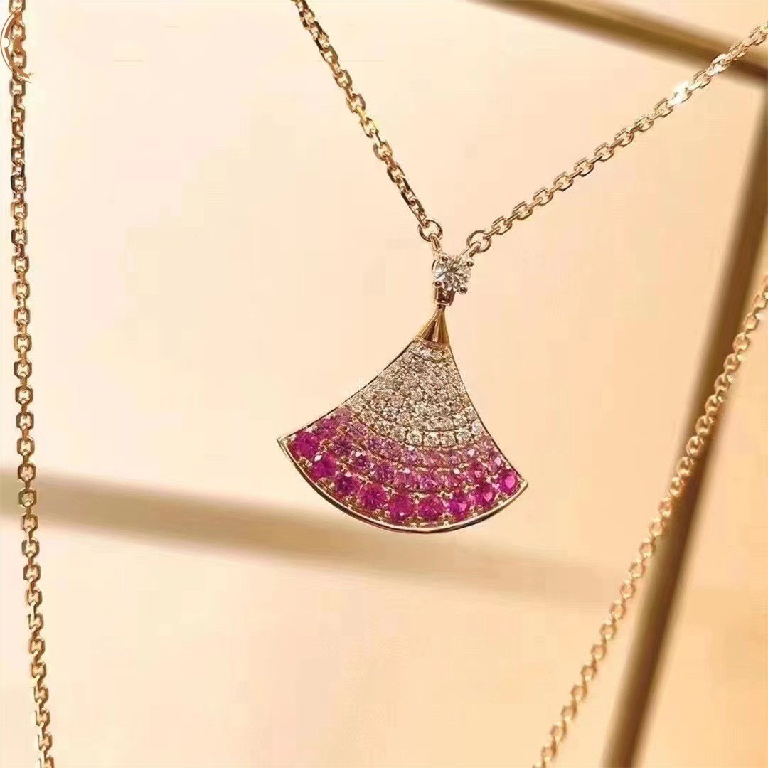 [AURORA]DREAM NECKLACE PINK GOLD PINK DIAMOND