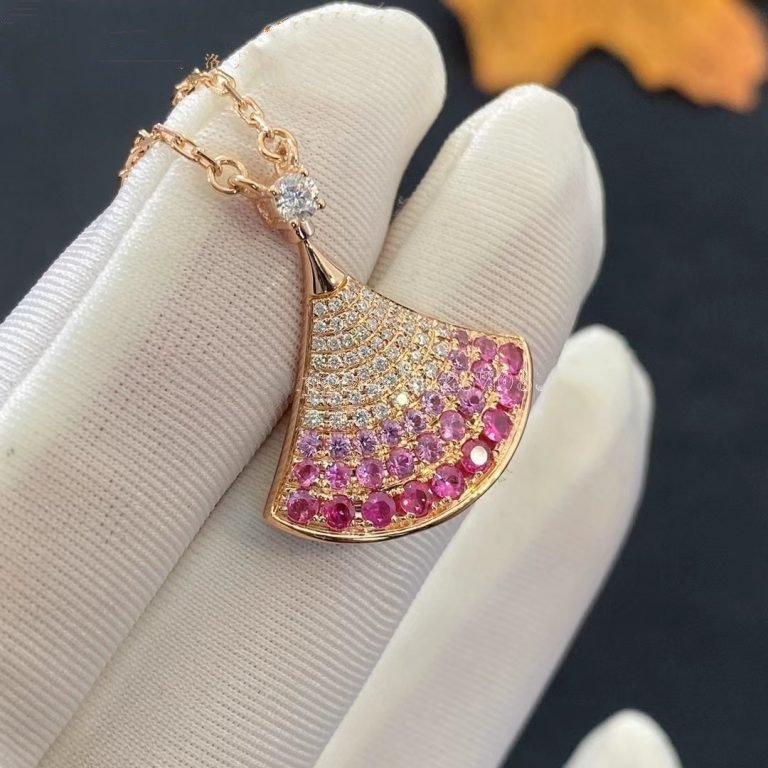[AURORA]DREAM NECKLACE PINK GOLD PINK DIAMOND
