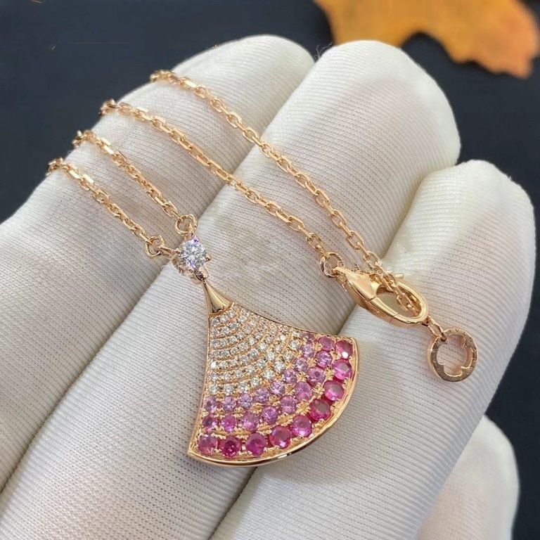 [AURORA]DREAM NECKLACE PINK GOLD PINK DIAMOND