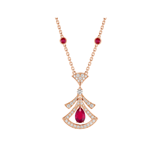 [AURORA]DREAM NECKLACE CARNELIAN DIAMOND PINK GOLD