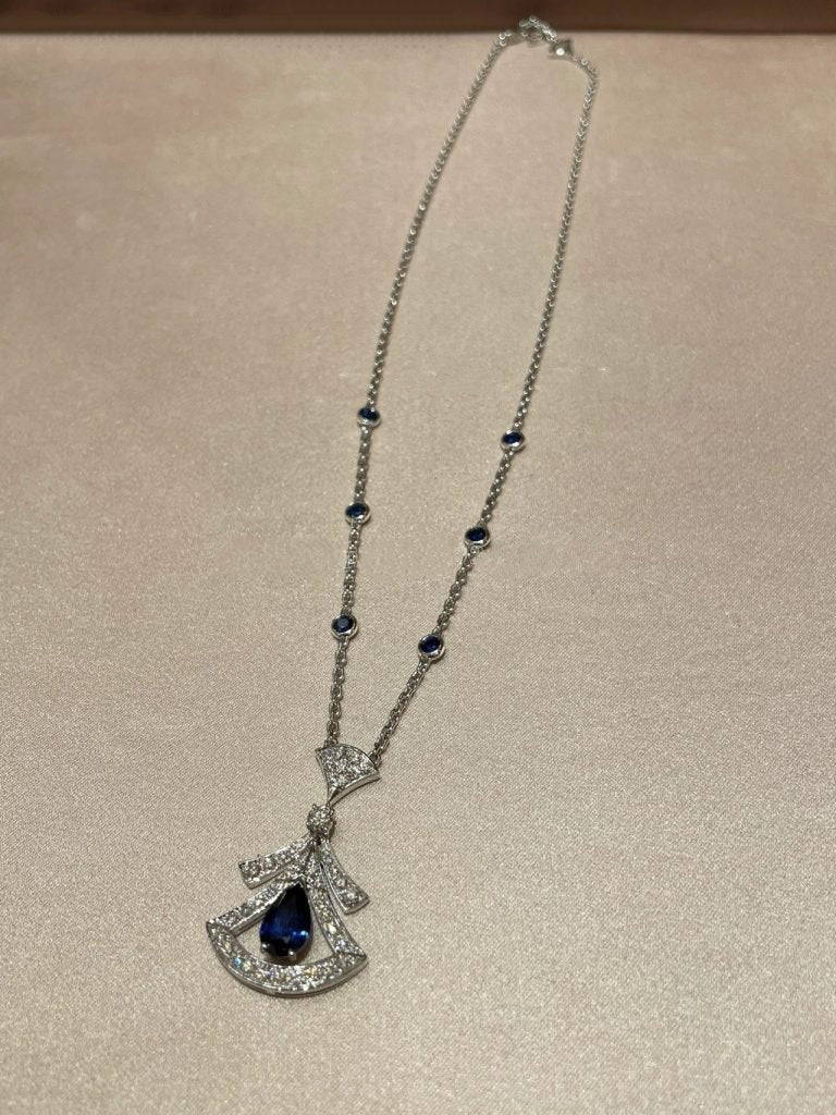 [AURORA]DREAM NECKLACE AGATE DIAMOND SILVER