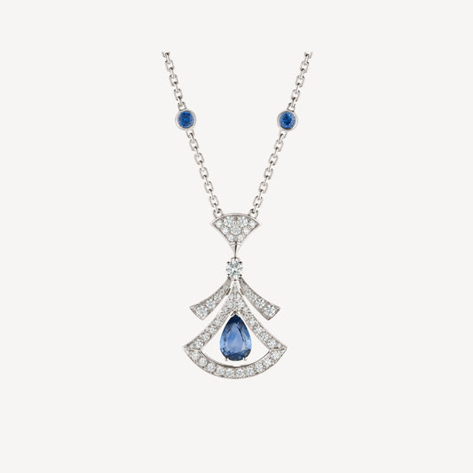 [AURORA]DREAM NECKLACE AGATE DIAMOND SILVER