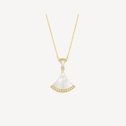 [AURORA]DREAM NECKLACE MOP GOLD DIAMOND