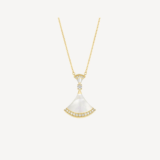 [AURORA]DREAM NECKLACE MOP GOLD DIAMOND