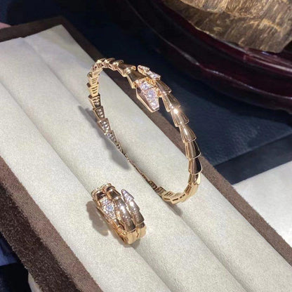 [AURORA]SERPENTI BRACELET DIAMONDS PINK GOLD