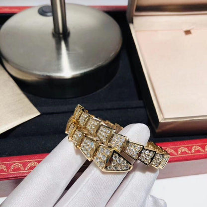 [AURORA]SERPENTI BRACELET 8MM GOLD DIAMOND