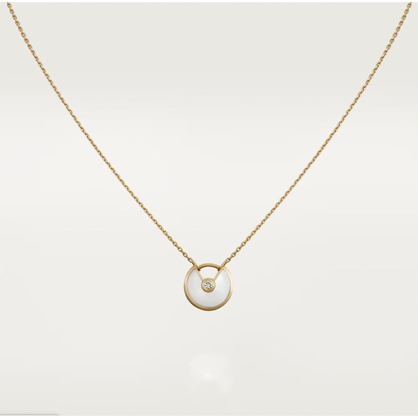 [AURORA]AMULETTE ROSE GOLD MOP NECKLACE