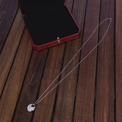 [AURORA]AMULETTE SILVER FULL DIAMOND NECKLACE