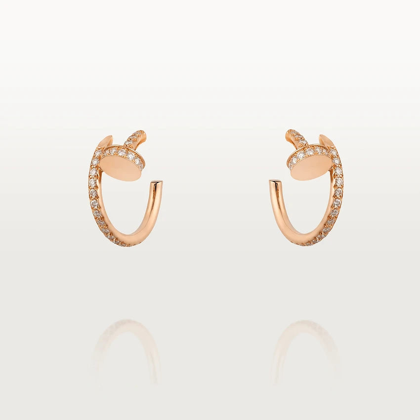 [AURORA]JUSTE EARRINGS 12.75MM PINK GOLD DIAMOND