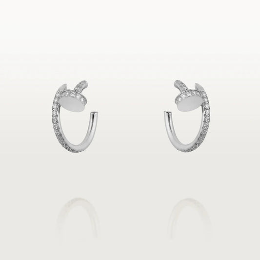 [AURORA]JUSTE EARRINGS 12.75MM SILVER DIAMOND