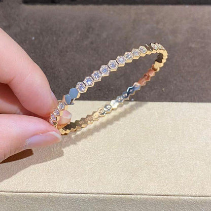 [AURORA]BEE LOVE GOLD BRACELET FULL DIAMOND