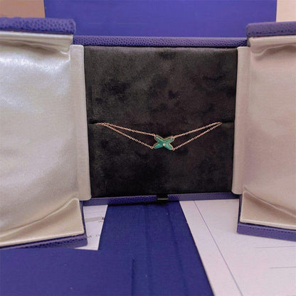 [AURORA]JEUX BRACELET MALACHITE PINK GOLD 1 DIAMOND