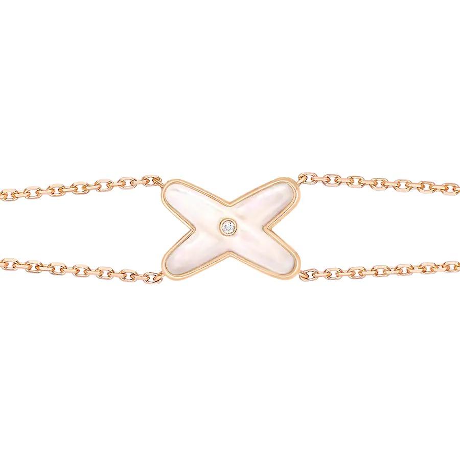[AURORA]JEUX BRACELET WHITE MOP PINK GOLD 1 DIAMOND