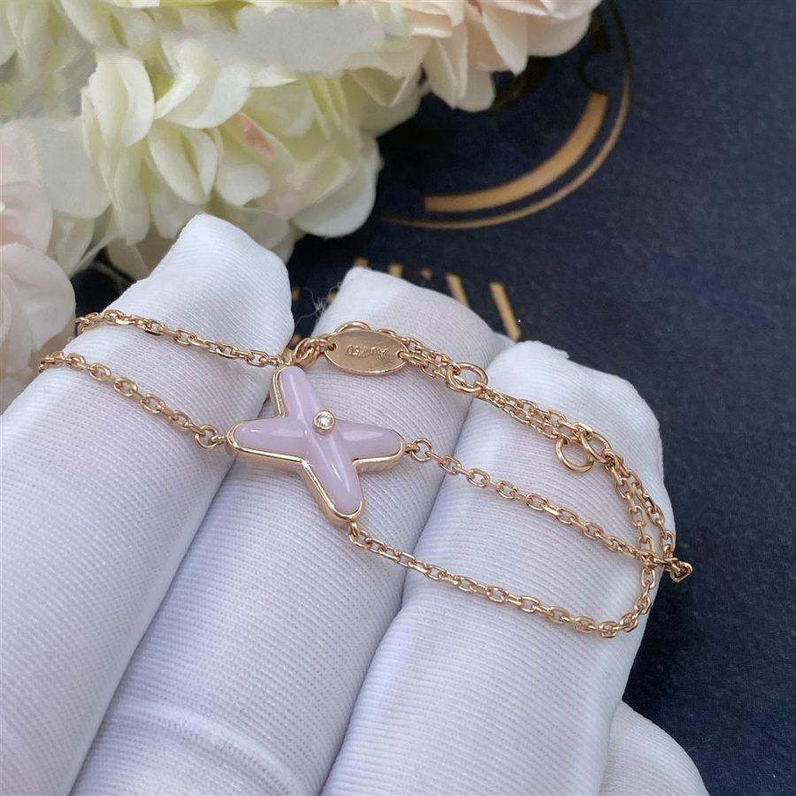 [AURORA]JEUX BRACELET PINK MOP PINK GOLD 1 DIAMOND