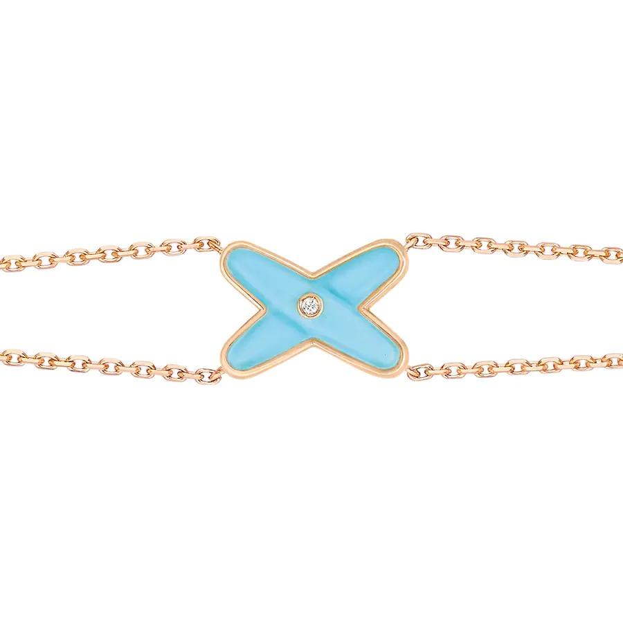 [AURORA]JEUX BRACELET TURQUOISE PINK GOLD 1 DIAMOND