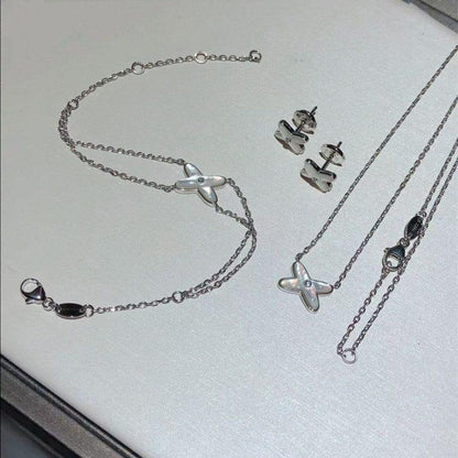 [AURORA]JEUX BRACELET WHITE MOP SILVER 1 DIAMOND