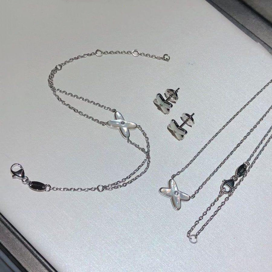 [AURORA]JEUX BRACELET WHITE MOP SILVER 1 DIAMOND