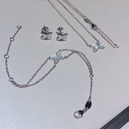 [AURORA]JEUX BRACELET WHITE MOP SILVER 1 DIAMOND