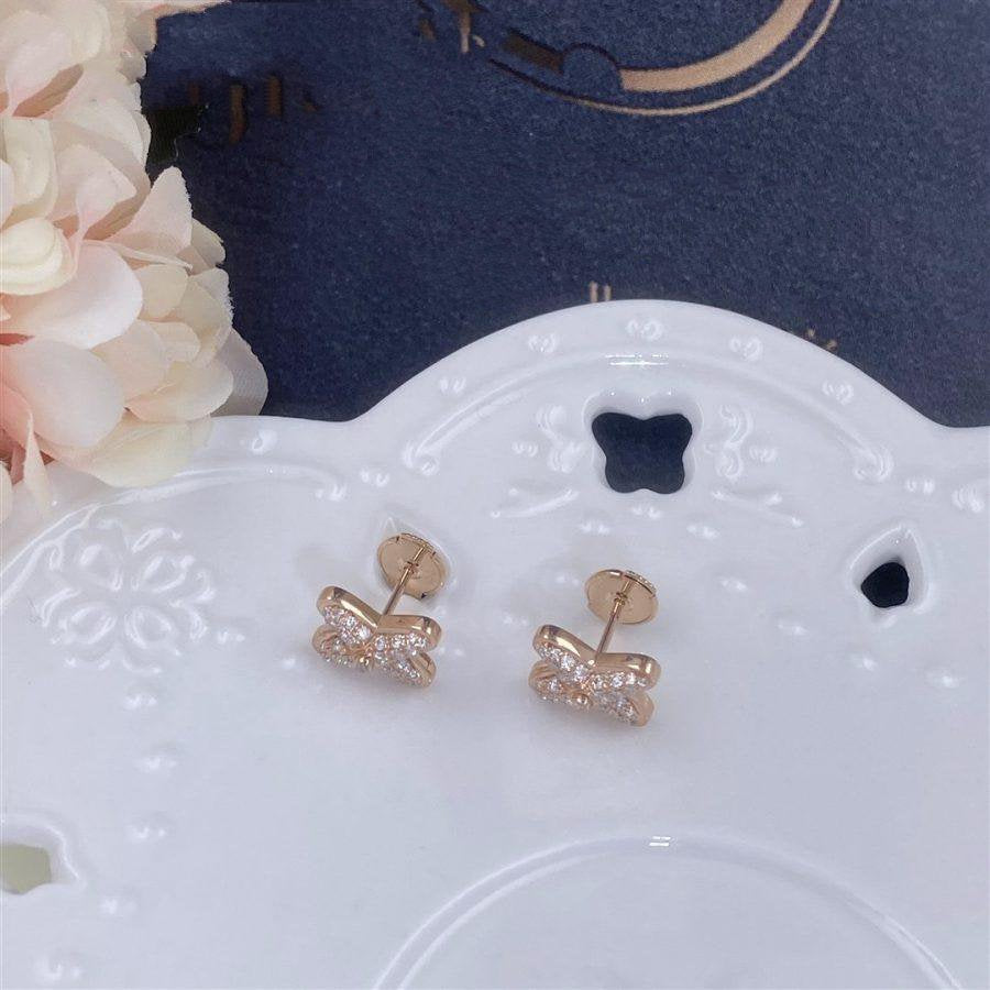 [AURORA]JEUX DE PINK GOLD DIAMOND EARRINGS