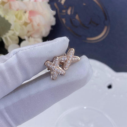 [AURORA]JEUX DE PINK GOLD DIAMOND EARRINGS